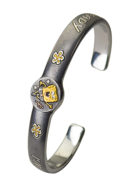 巴赫工作室铁翦金海绵宝宝手镯