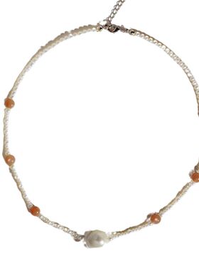 原创设计复古质感米珠项链