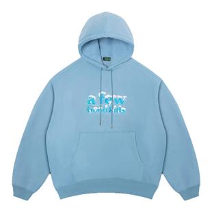 FFF官方AFGK初雪系列国潮加绒连帽卫衣男女美式刺绣纯棉情侣帽衫