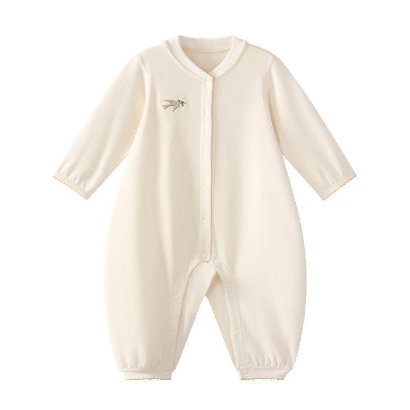 babycare含桑蚕丝婴儿爬服新生包屁衣小月龄满月衣服宝宝连体衣