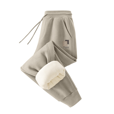 真维斯加绒裤子男裤2025新款冬加厚绒运动裤男士束脚卫裤男款Q