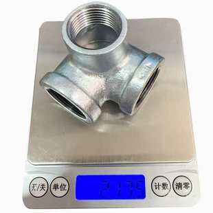 三向弯头3/4DN206弯头热镀锌配件玛螺纹直分管钢管黑弯件品金属