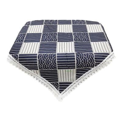 和风布艺盖巾家电防尘罩电脑打印机盖布茶几小方巾防灰尘装饰桌布