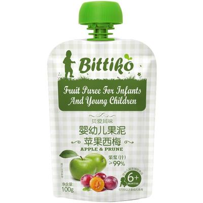 贝爱其味婴儿果泥混合100g宝宝