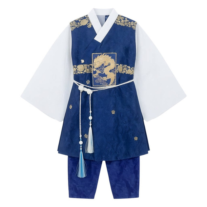 男童韩服宫廷朝鲜三件套演出服