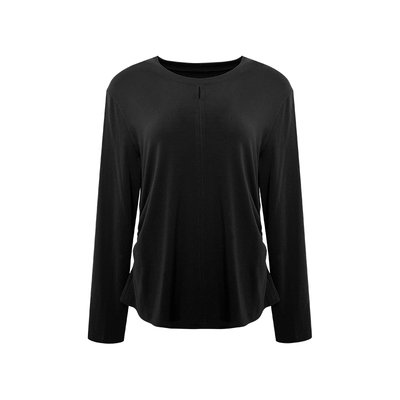 NAZ那子大码秋冬天丝羊毛罗纹水滴洞打底T恤胖mm设计感修身上衣女