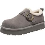 百丽雪顶咖啡厚底勃肯棉鞋女2025冬季新款加绒毛毛雪地靴B2966AM6