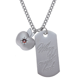 lovebuff苹果项链夏以昼周边挂坠哥哥同人饰品立体不锈钢生日礼物