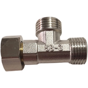 铜三通接头内外丝活接4分内外牙活动三通燃气管热水器接头配件20