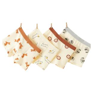 儿童内裤男童纯棉a类宝宝四角短裤男孩小童全棉平角裤中大童底裤