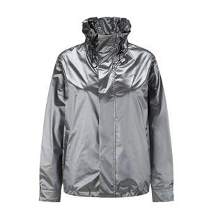 ALLREADAY新奇天 运动夹克女银膜徒步户外抽绳宽松拒水外套春装