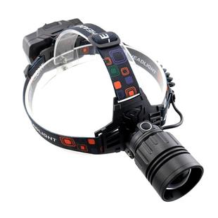 黄光头灯钓鱼夜钓可充电伸缩变焦赶海照明电筒 头戴式3节电池供电