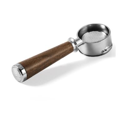 轰炸机咖啡机实木无底手柄