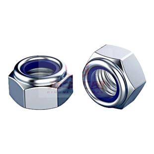 DIN985镀锌防松螺母尼龙锁紧粗牙细牙8级10级防滑自锁螺帽M3-M30