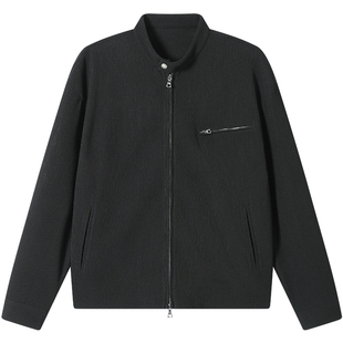 LEZORA日本定织褶皱面料 立领底特律夹克外套男春Detroit Jacket