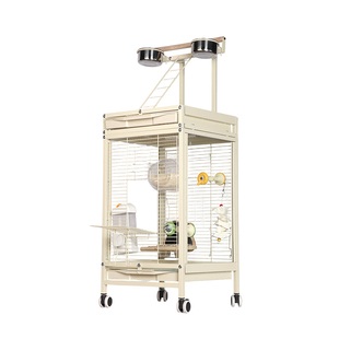 鸟笼鹦鹉笼新型横丝防溅玻璃小太阳玄凤家用豪华别墅专用生态笼子