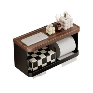 胡桃木卫生间厕纸盒浴室纸巾架卷纸架厕所纸巾盒洗手置物架手纸盒