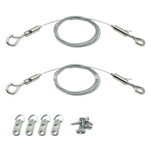 双头钩钢丝吊绳可调节两头挂钩锁扣挂画器线绳加粗钢丝绳卡扣吊锁