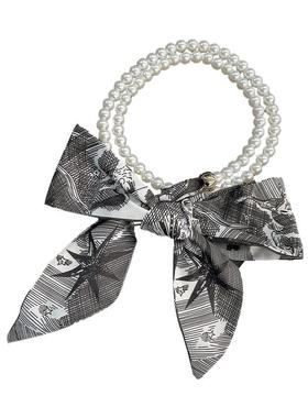 气质氛围百搭！珍珠飘带项链！