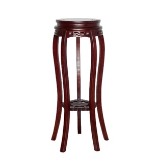 花架实木中式客厅木质仿古花架子多层室内特价绿萝盆景圆形置物架