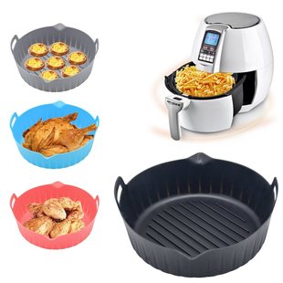 加厚圆形空气炸锅垫硅胶烤耐高温衬垫盘烤硅胶多功能托盘盘内隔热