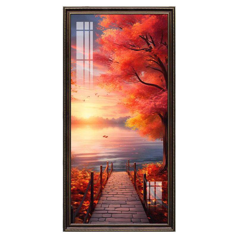 轻奢高档欧式玄关背景墙装饰壁画