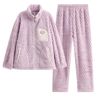 芬腾珊瑚绒情侣睡衣秋冬加厚套装