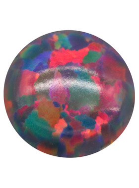 圆形多彩人造欧泊石OPAL 平底素面红色系欧珀澳宝戒面裸石#13-2