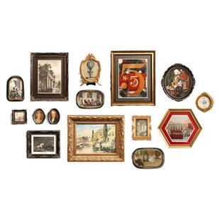 美式复古客厅装饰画人物建筑风景组合墙上挂画卧室书房间欧式壁画