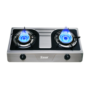 不锈钢天燃气灶双灶台式煤气灶家用液化气炉灶天然气大火力猛火灶