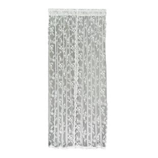 白色蕾丝卧室窗帘窗纱透光不透人飘窗阳台免打孔门帘轻奢现代简约