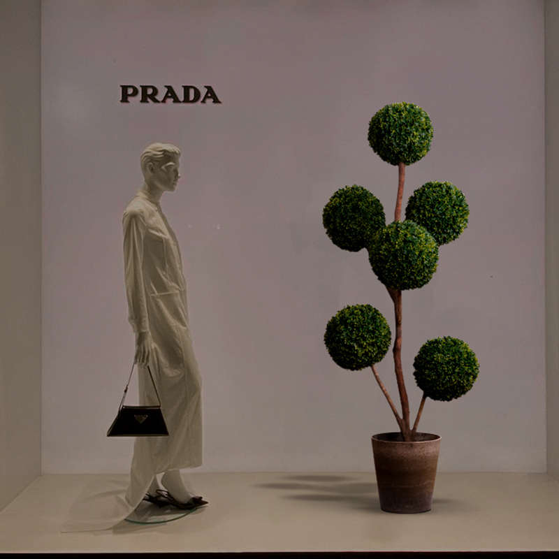 仿真绿植高端米仔兰盆栽室内大型球型植物服装店氛围树落地摆件