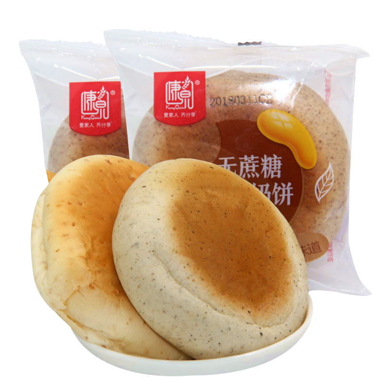 整箱无糖精无油康泉蛋奶饼全麦面包孕妇早餐糖尿人低零食品脂糕点