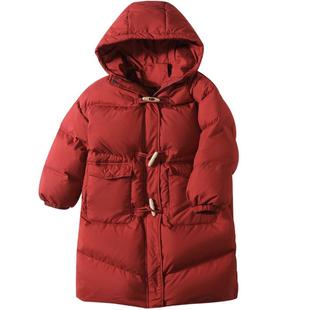 雅鹿儿童羽绒服女童女孩子宝宝长款2025新款加厚洋气冬季外套冬装