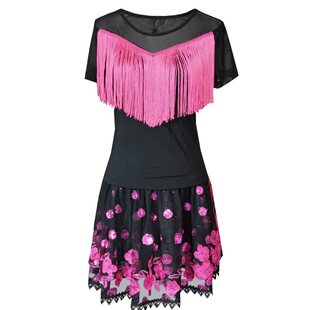 新款广场舞服装女春夏季短袖舞蹈上衣亮片广场舞裙中年演出服套装