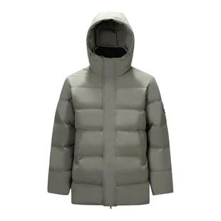 森马羽绒服男中长款防风防水防油防污冬季新款连帽外套加厚黑色