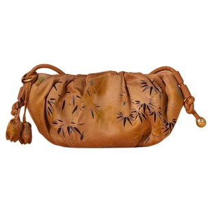 曼莎国风宋锦香云纱手提斜挎刺绣真丝牛皮新款新中式女包旗袍包包