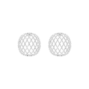 SOFT ROOM镂空满月耳环网格纹耳饰女小众设计高级感轻奢礼物配饰