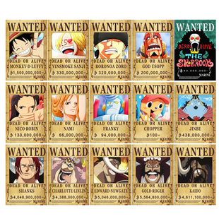 海贼王通缉令海报壁画 30亿路飞四皇七武海超新星艾斯白胡子墙纸