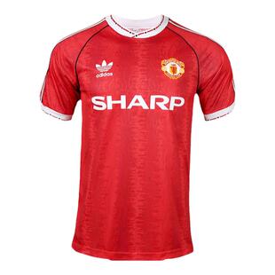 皇贝正品adidas阿迪达斯曼联主场复古透气足球运动短袖球衣HP0455