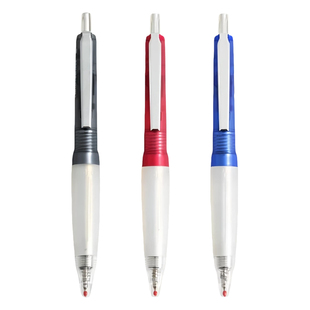 鸭先知软握硅胶CS笔头按动中性笔0.5mm进口油墨耐摔大容量黑红蓝芯水笔老师批改作业学生刷题办公签字兜兜笔