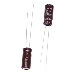 日本化工进口直插铝电解电容 25v100uf 5*11 黑金刚KYA高频长寿命