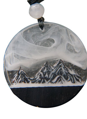 极光星空树脂吊坠项链手工包邮