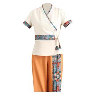 新款高端泰式SPA美容院工作服女足浴按摩技师透气气质工服套装夏