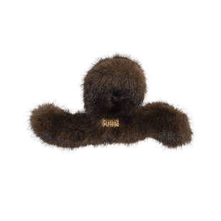 SHINE萱子饰品多色雾绒系列甜美毛绒抓夹优雅简约发夹新年配饰