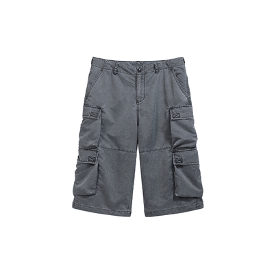 CRICLE CAGE环洞 尼龙洗水做旧四袋七分短裤