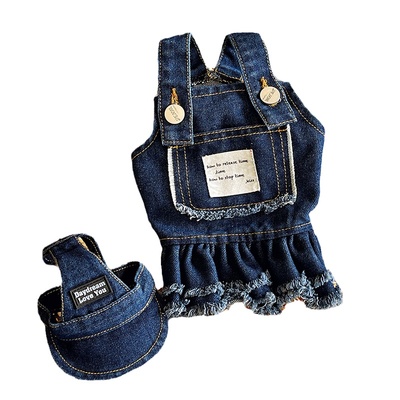 宠物春夏季马尔济斯比熊牛仔裙