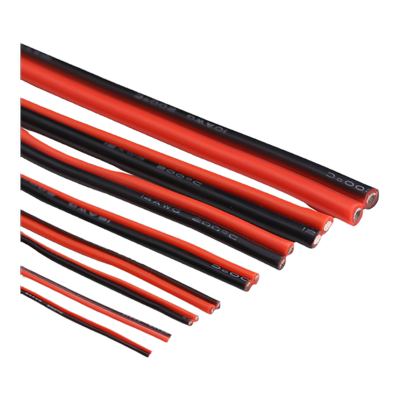 特软硅胶双并线耐高温红黑双并线