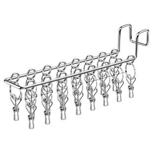 不锈钢晾衣架夹子阳台窗户晒袜防盗网窗外免打孔内衣内裤晾晒神器