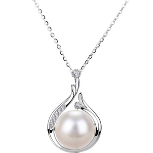 三八节妇女礼物送妈妈母亲999纯银珍珠项链女妈妈款吊坠生日礼物